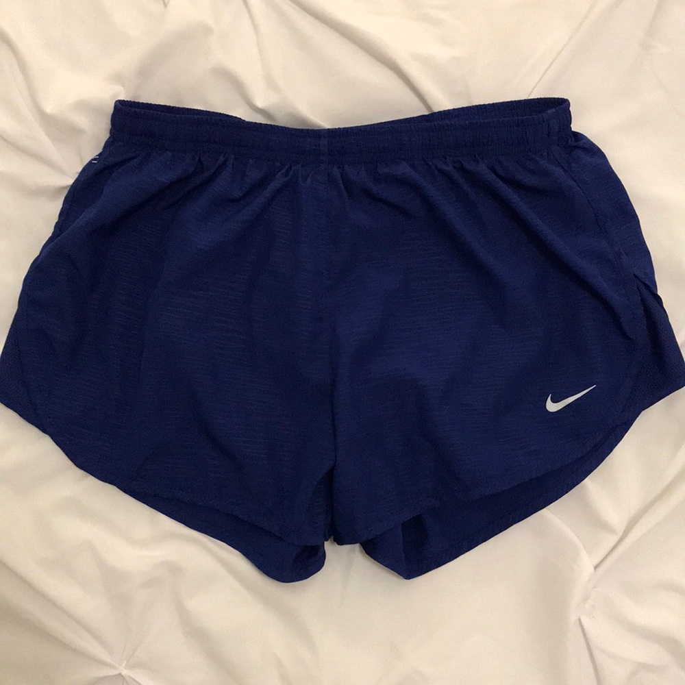 Royal blue nike running shorts